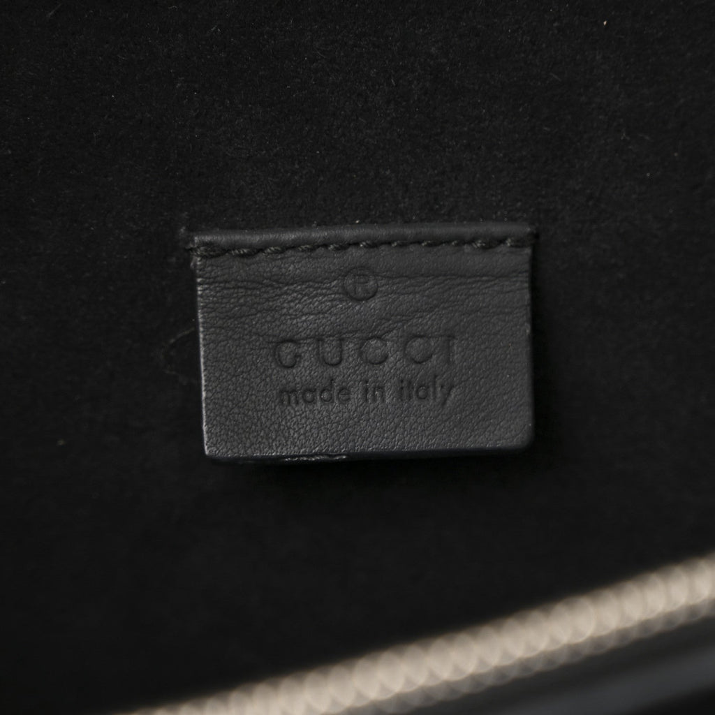 GG Supreme Monogram Crystal Small Dionysus Shoulder Bag Black wholesalehk.shop