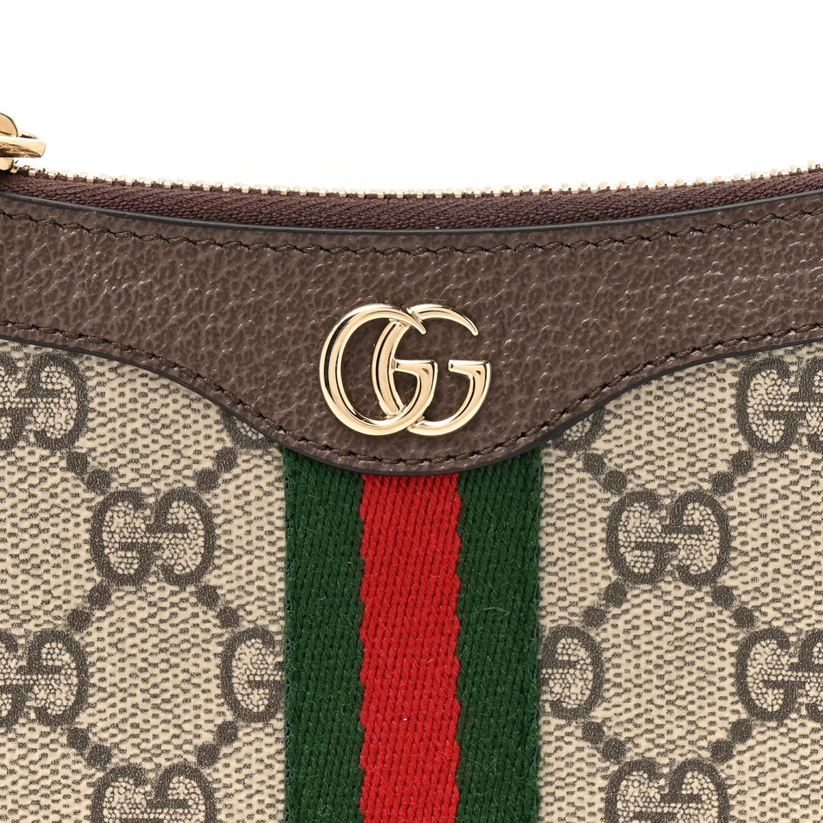 GG Supreme Monogram Textured Dollar Calfskin Web Mini Ophidia Shoulder Bag Beige Ebony New Acero wholesalehk.shop