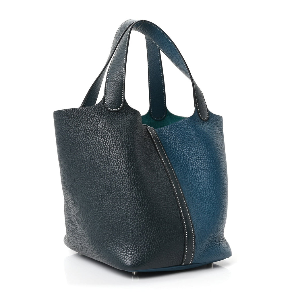 Taurillon Clemence Casaque Picotin Lock 22 MM Vert Bosphore Deep Bleu £¨ Direct shipment via from wholesalehk.shop