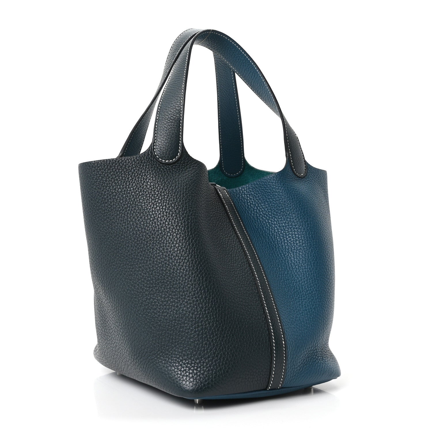 Taurillon Clemence Casaque Picotin Lock 22 MM Vert Bosphore Deep Bleu £¨ Direct shipment via from wholesalehk.shop