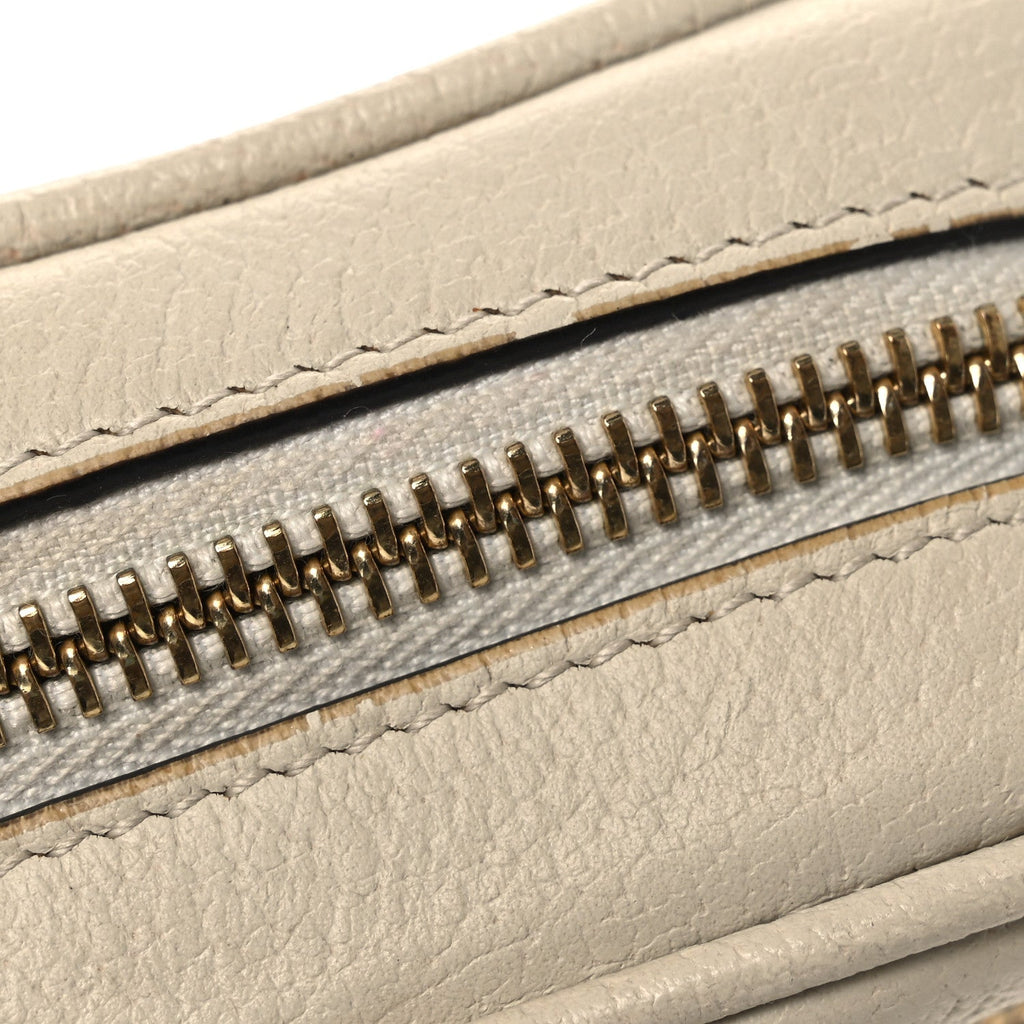 Textured Dollar Calfskin Web Mini Ophidia Shoulder Bag Mystic White wholesalehk.shop