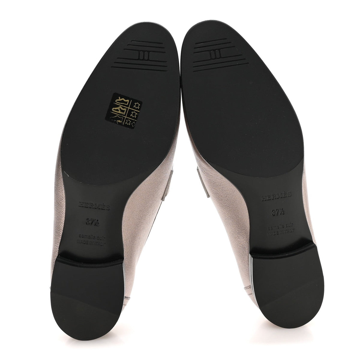 Metallic Goatskin Womens Royal Loafers 37.5 Champagne wholesalehk.shop