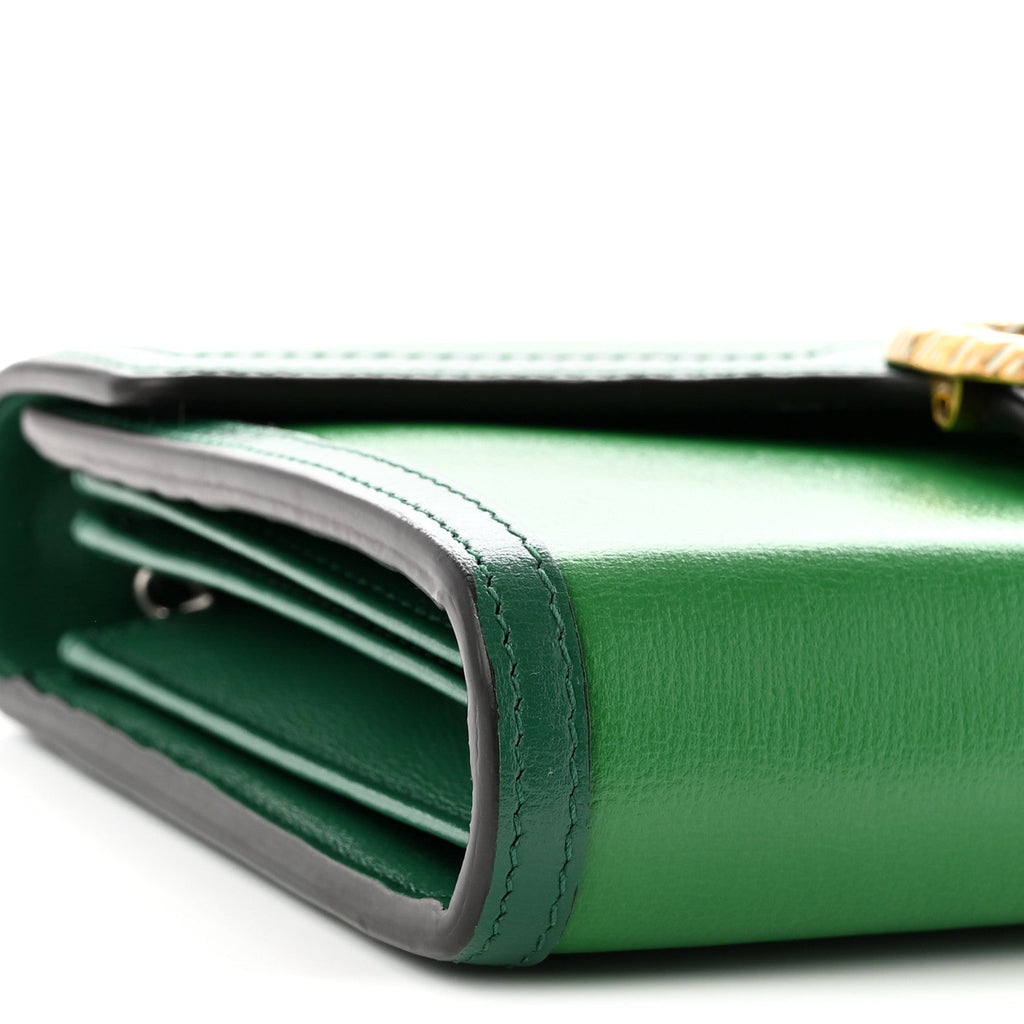 Azalea Calfskin Enamel Mini Dionysus Chain Wallet New Shamarock Emerald wholesalehk.shop