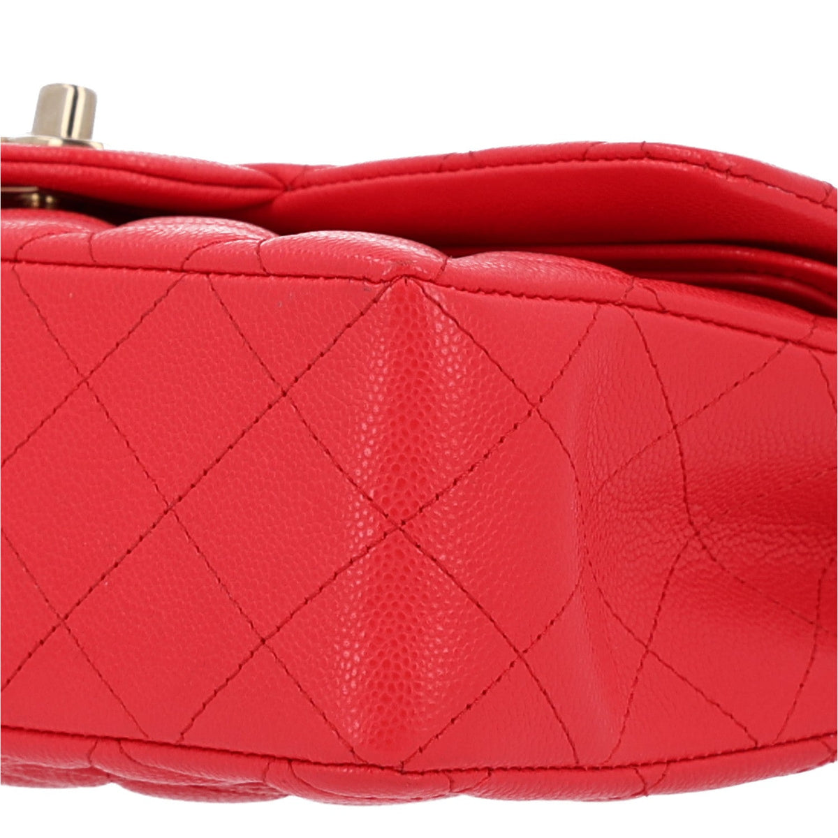 Caviar Quilted Small Double Flap Red wholesalehk.shop