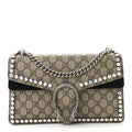 GG Supreme Monogram Crystal Small Dionysus Shoulder Bag Black wholesalehk.shop