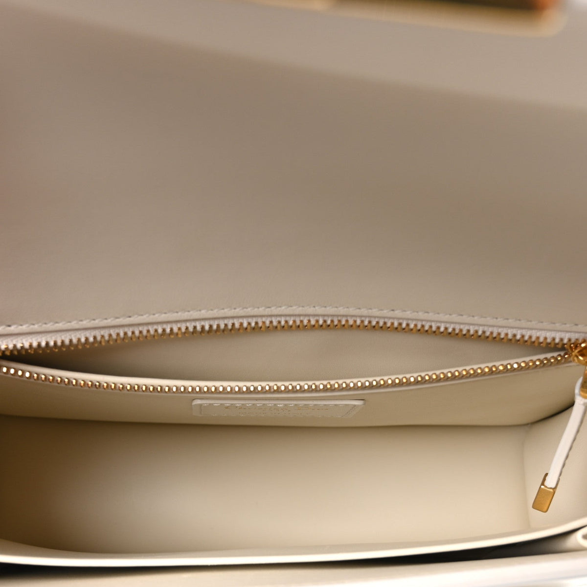 Box Calfskin 30 Montaigne Flap Bag Latte wholesalehk.shop