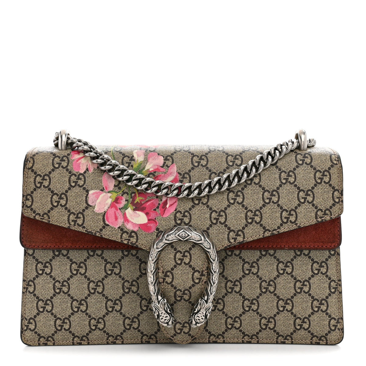 GG Supreme Monogram Blooms Small Dionysus Shoulder Bag Beige Multicolor Dry Rose wholesalehk.shop