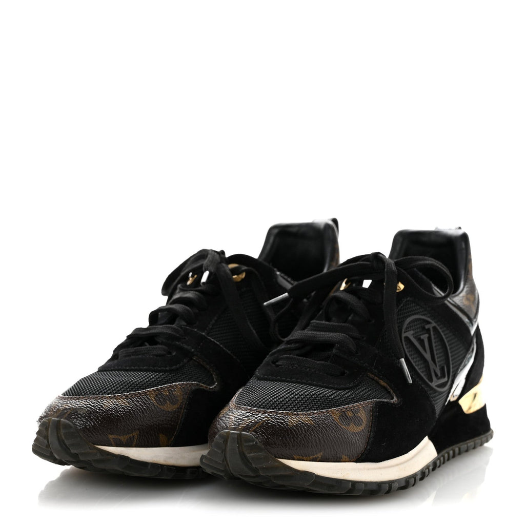 Suede Monogram Run Away Sneakers 37 Black £¨ Direct shipment via from wholesalehk.shop