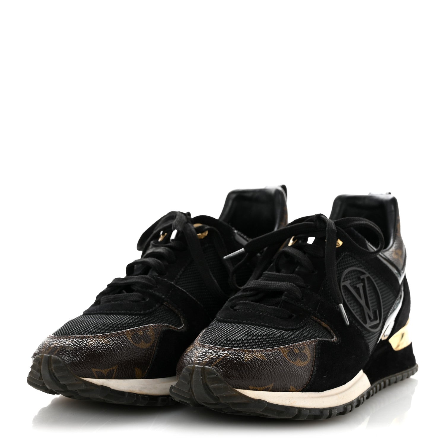Suede Monogram Run Away Sneakers 37 Black £¨ Direct shipment via from wholesalehk.shop