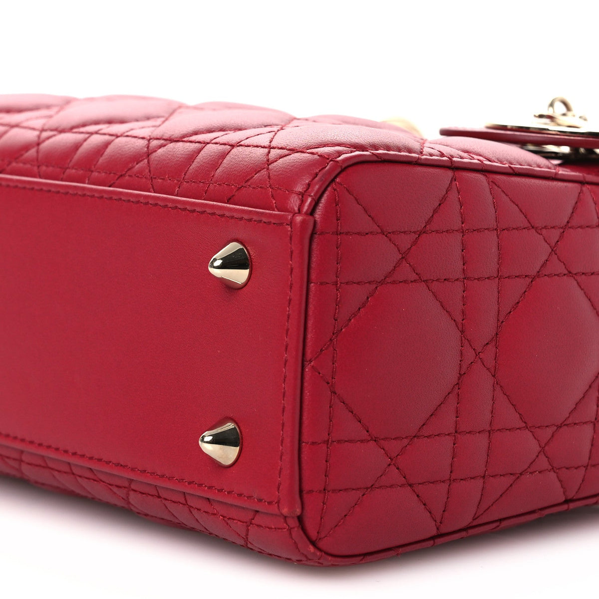 Lambskin Cannage Small My ABCDior Lady Dior Red wholesalehk.shop