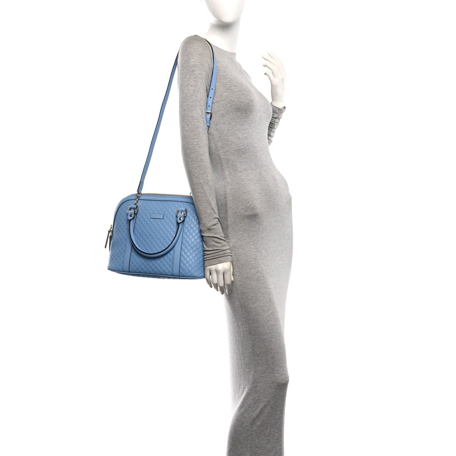 Microguccissima Medium Dome Bag Mineral Blue £¨ Direct shipment via from wholesalehk.shop