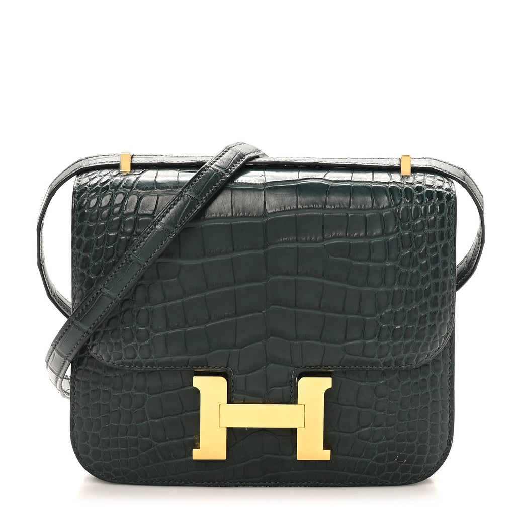 Matte Alligator Constance 18 Vert Cypress £¨ Direct shipment via from wholesalehk.shop