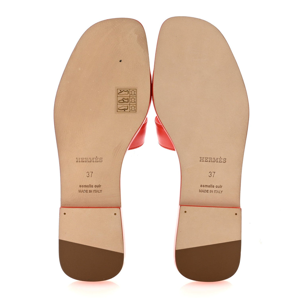Box Calfskin Oran Sandals 37 Rouge Grenadine wholesalehk.shop
