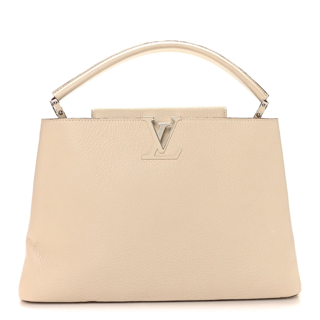 Taurillon Capucines MM Blanc Casse £¨ Direct shipment via from wholesalehk.shop