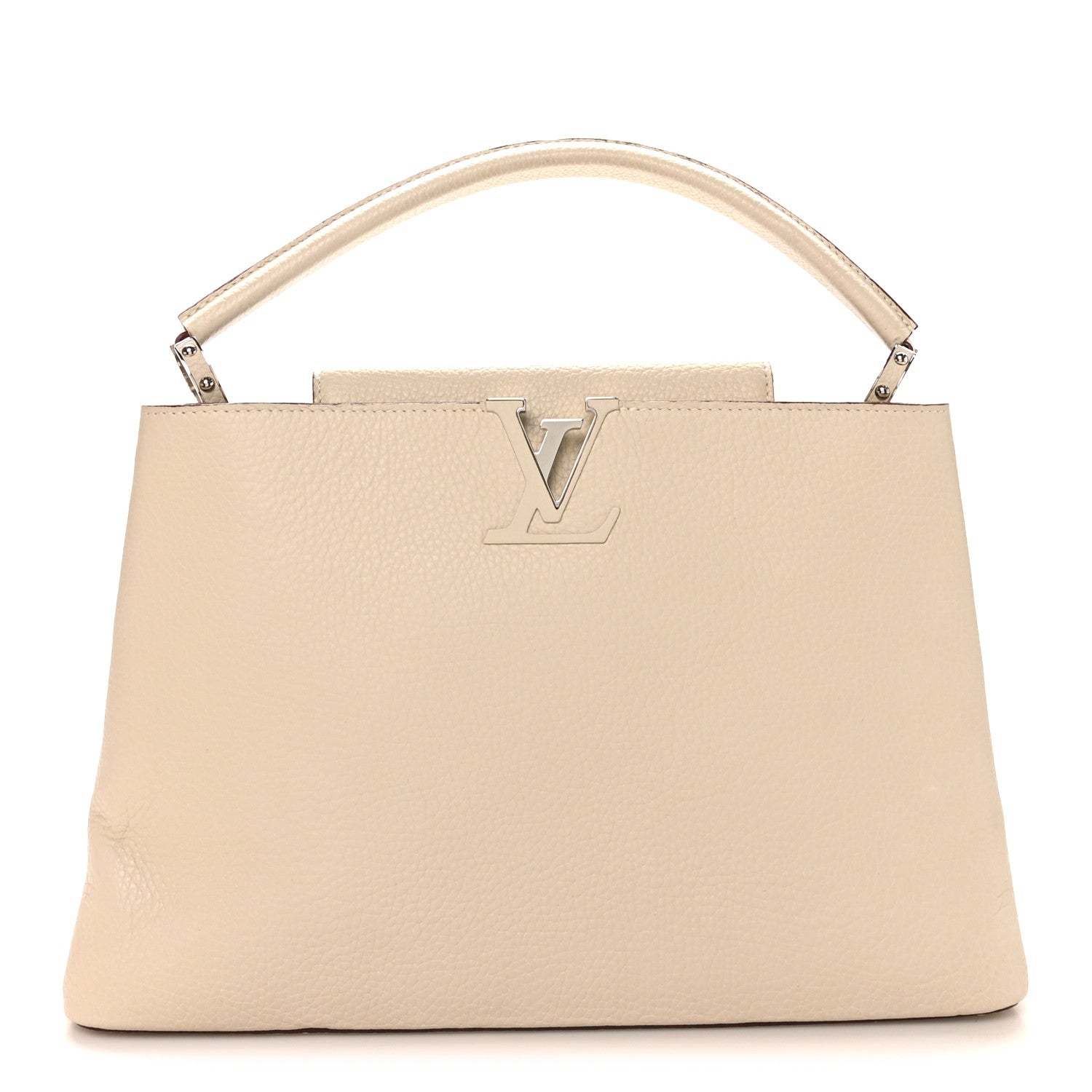 Taurillon Capucines MM Blanc Casse £¨ Direct shipment via from wholesalehk.shop