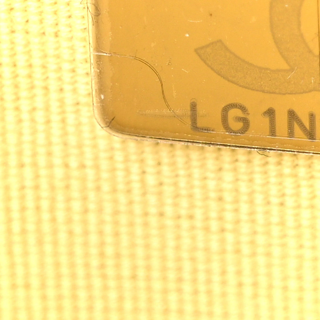 Lambskin Quilted Enamel Wallet On Chain WOC Yellow wholesalehk.shop