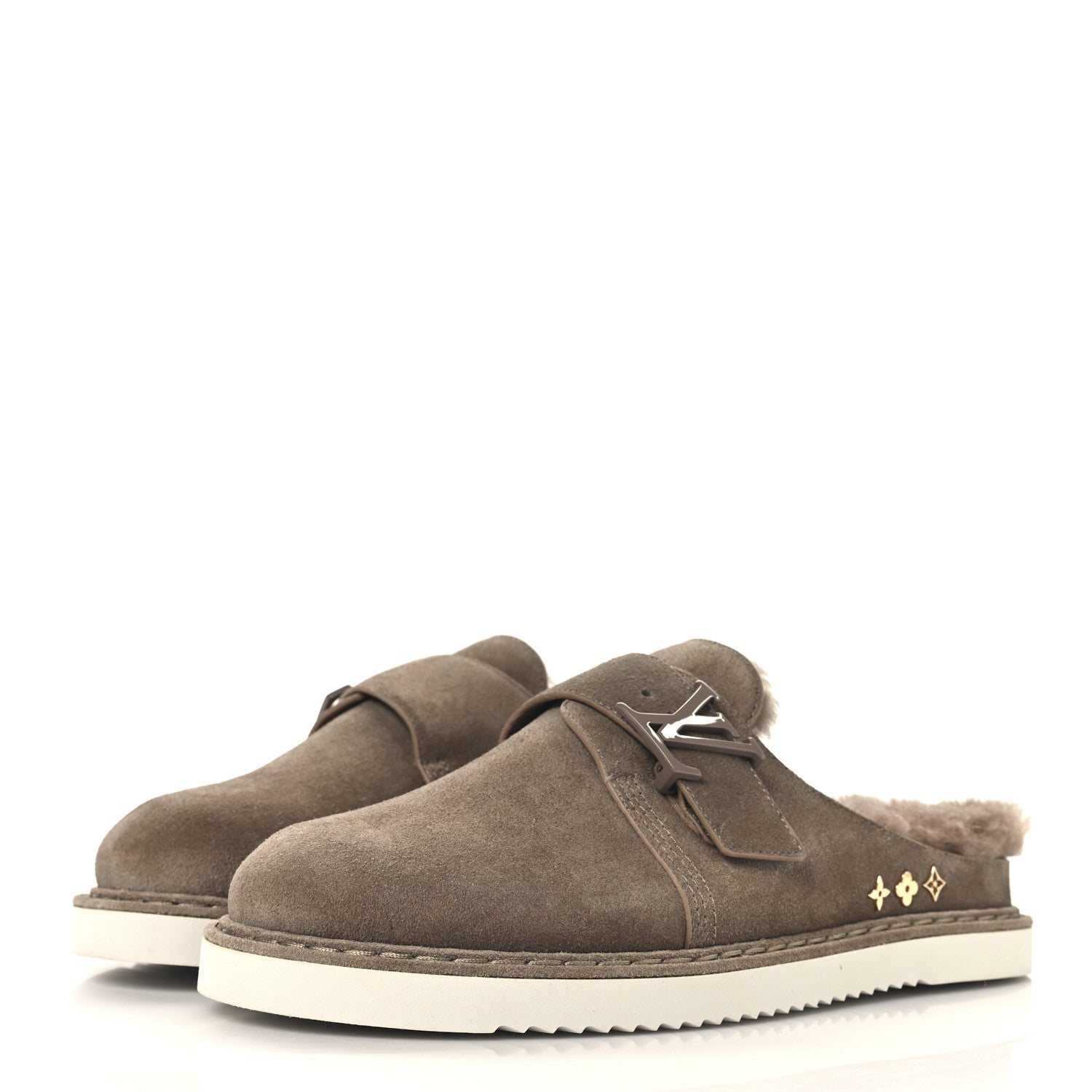 Monogram Fur LV Easy Mens Mule 6 Brown £¨ Direct shipment via from wholesalehk.shop