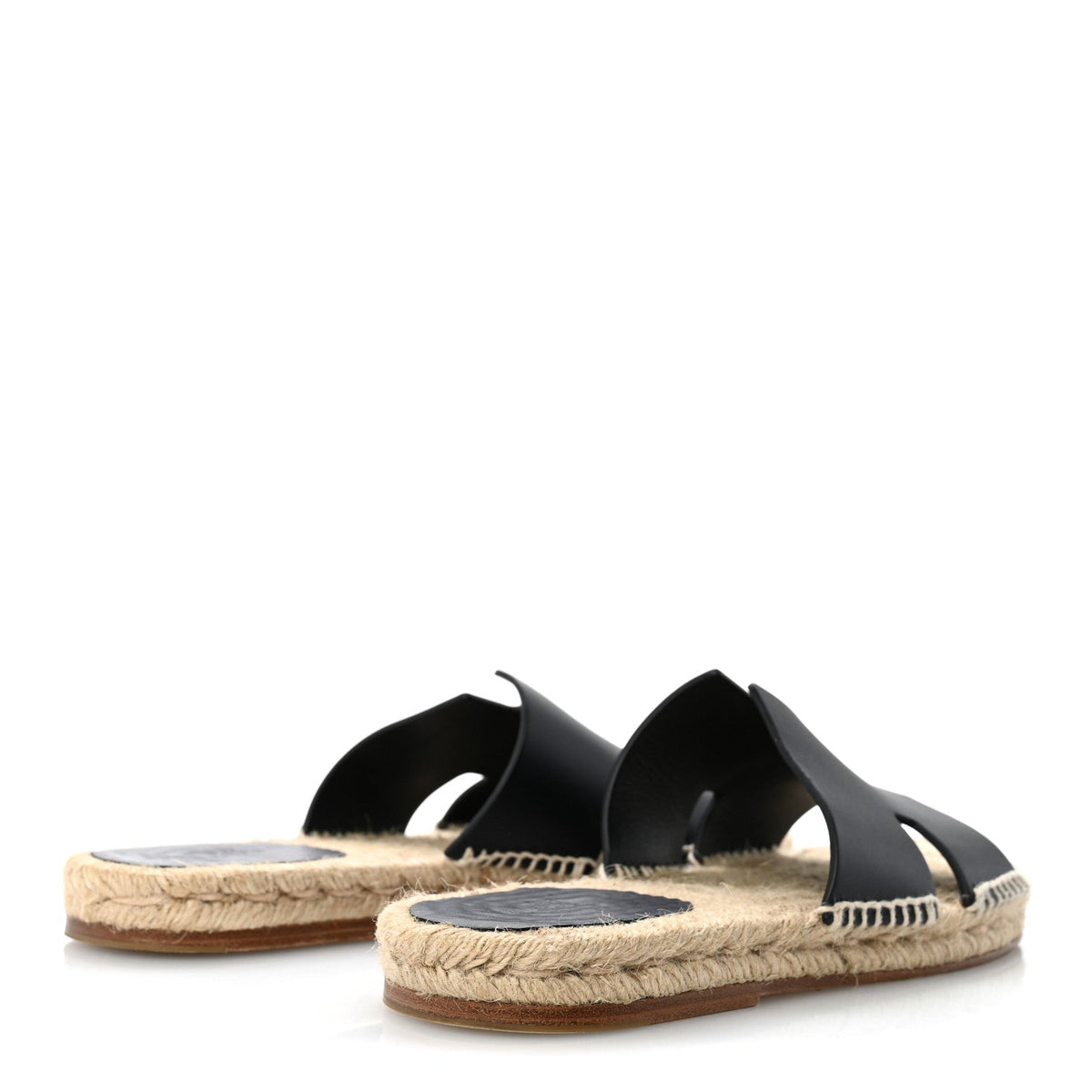 Calfskin Mens Antigua Espadrille Sandals 39 Black wholesalehk.shop