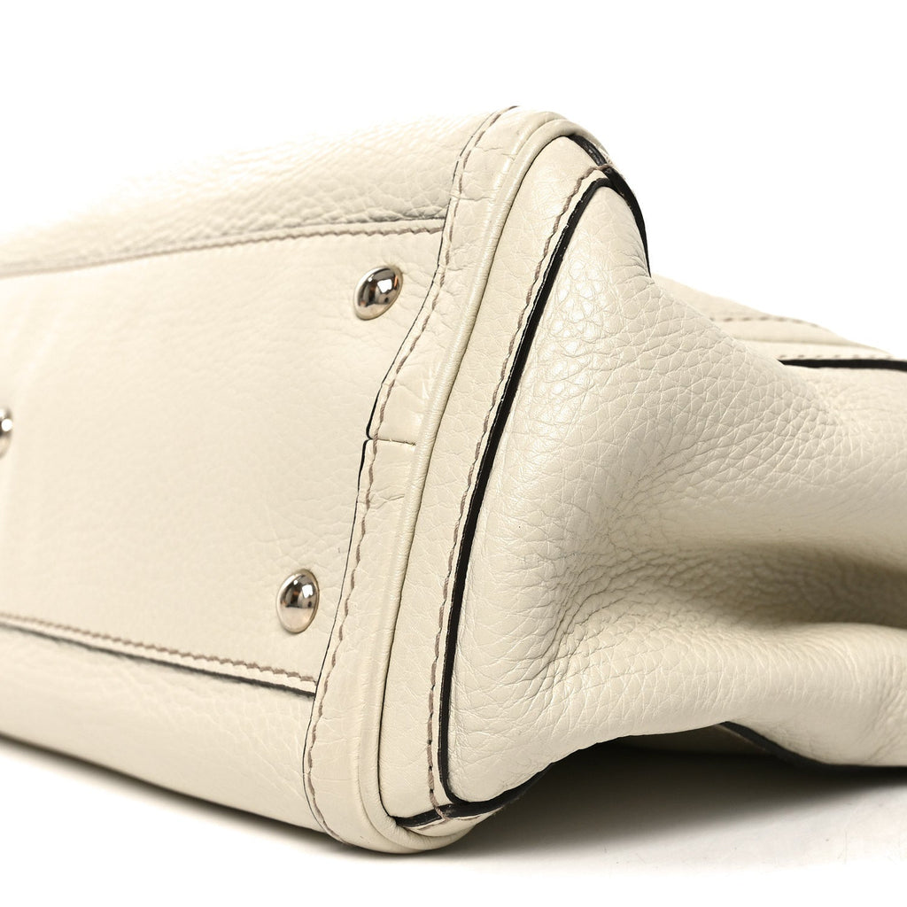 Pebbled Calfskin Medium Bella Tote Off White wholesalehk.shop