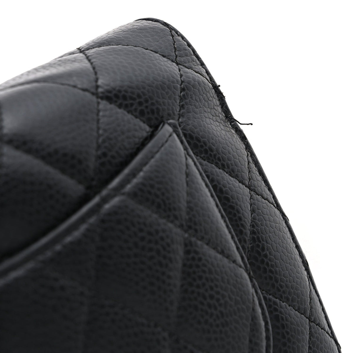 Caviar Quilted Wallet On Chain WOC Black wholesalehk.shop