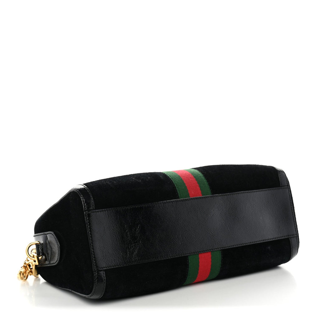 Suede Patent GG Web Medium Ophidia Boston Black wholesalehk.shop