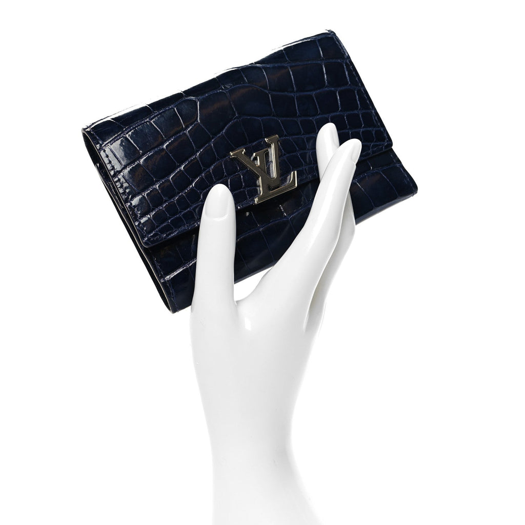 Crocodile Capucines Compact Wallet Saphir £¨ Direct shipment via from wholesalehk.shop