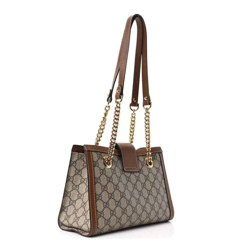 GG Supreme Monogram Calfskin Small Padlock Tote Beige Ebony Tuscany £¨ Direct shipment via from wholesalehk.shop