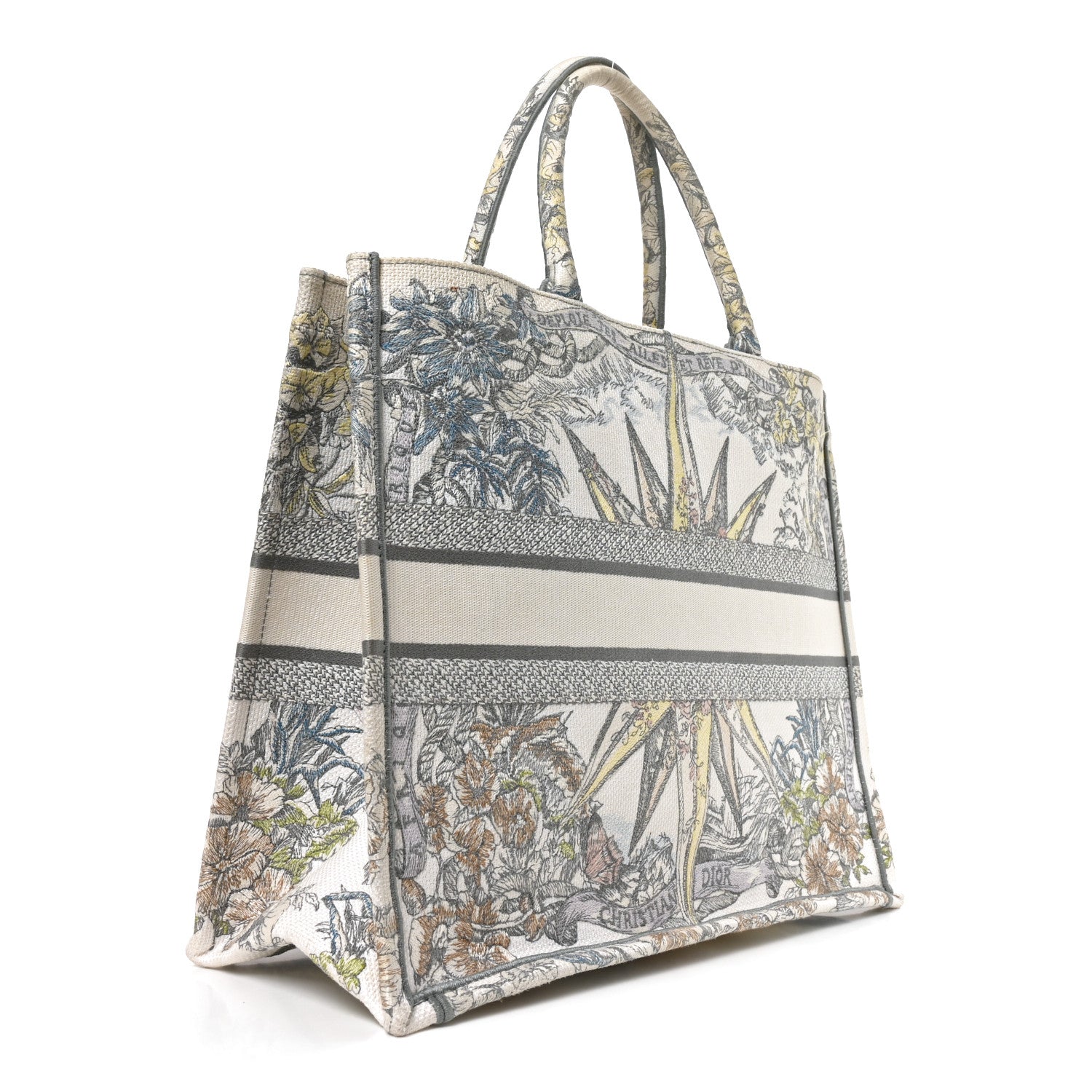 Canvas Embroidered Large Rêve d'Infini Book Tote Multicolor £¨ Direct shipment via from wholesalehk.shop