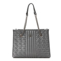 Calfskin Matelasse Aria Medium GG Marmont Shoulder Tote  Deep Grey wholesalehk.shop