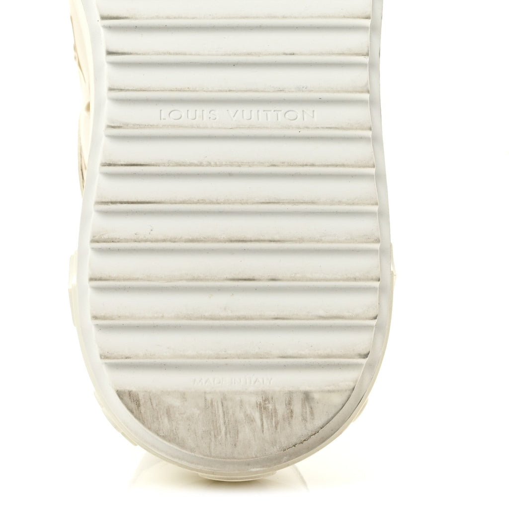 Calfskin Monogram Debossed Time Out Sneakers 37 White Gold £¨ Direct shipment via from wholesalehk.shop