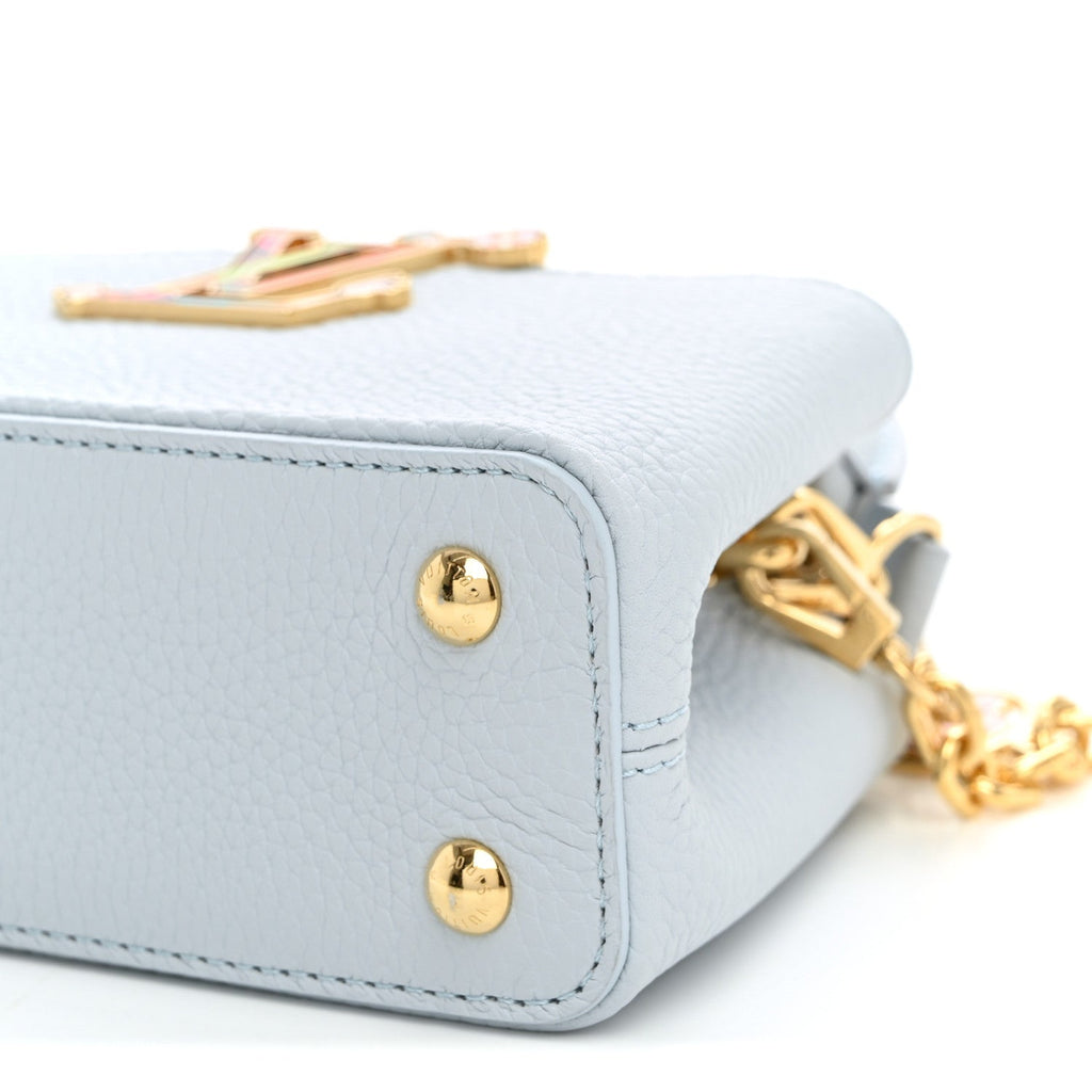 LV X TM Taurillon Capucines East West Mini Olympe Blue £¨ Direct shipment via from wholesalehk.shop