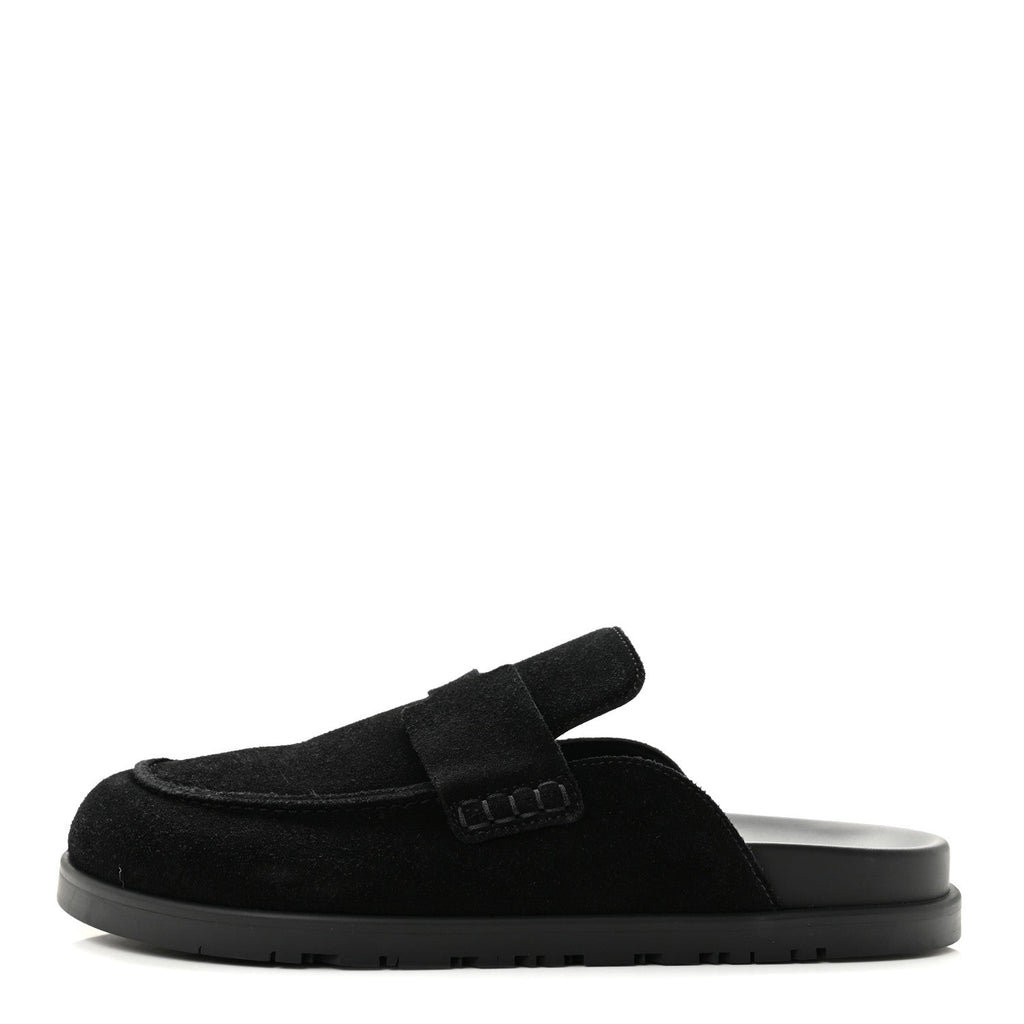 Suede Calfskin Go Mules 40 Black wholesalehk.shop