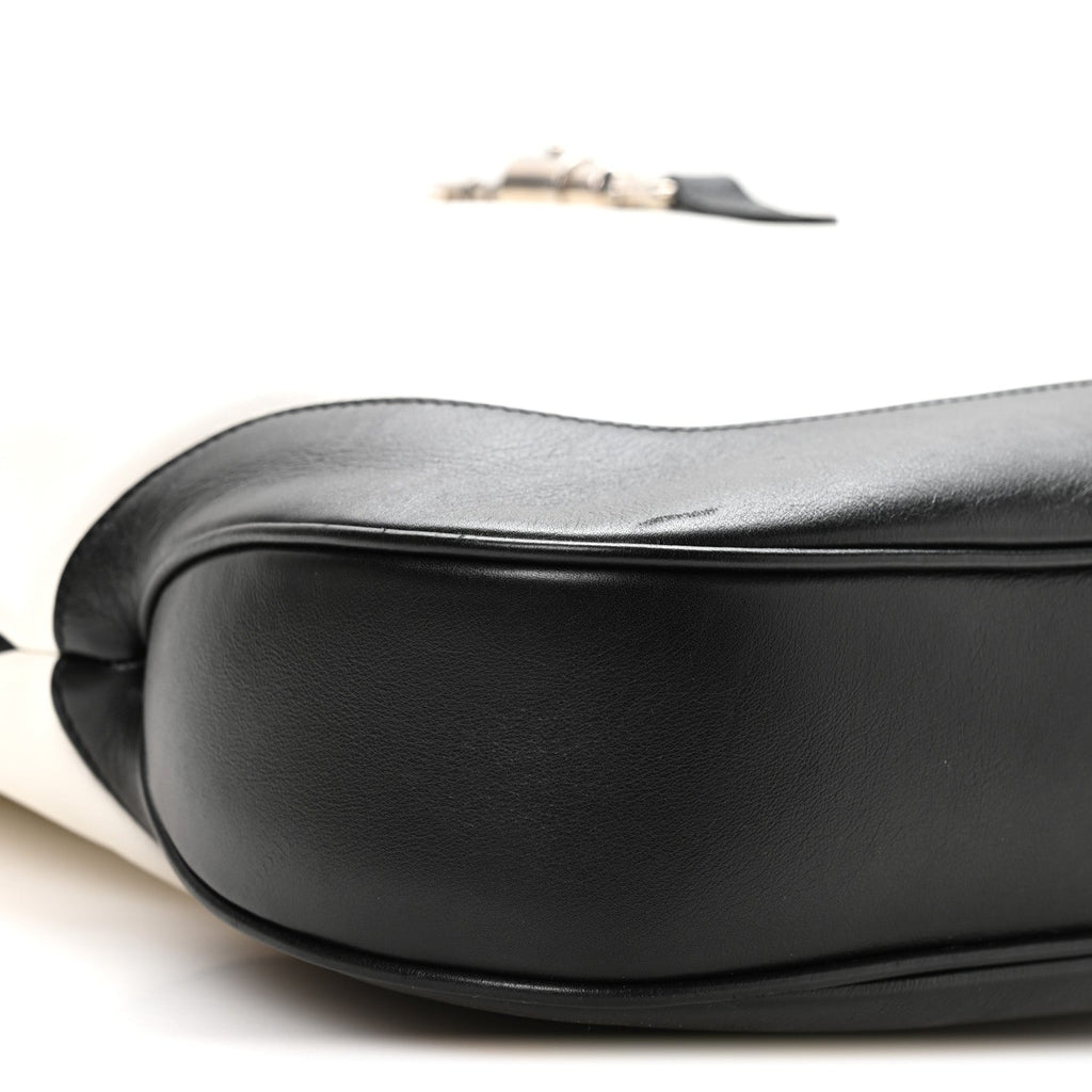 Calfskin Large Jackie 1961 Shoulder Bag Black White £¨ Direct shipment via from wholesalehk.shop