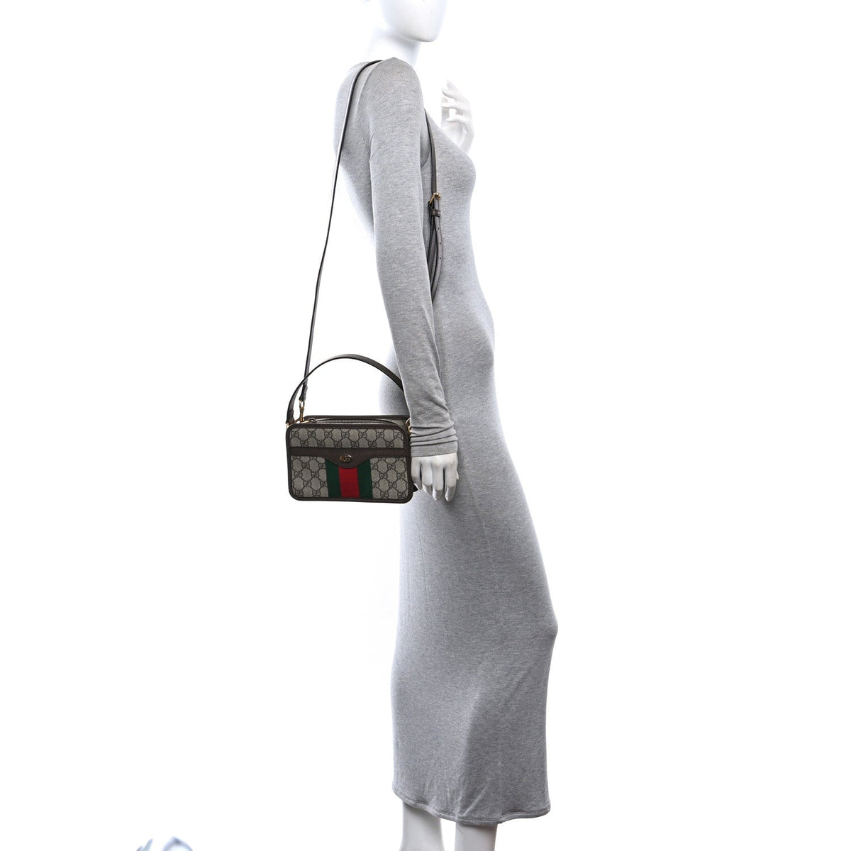 GG Supreme Monogram Web Ophidia Crossbody Bag Beige New Acero wholesalehk.shop