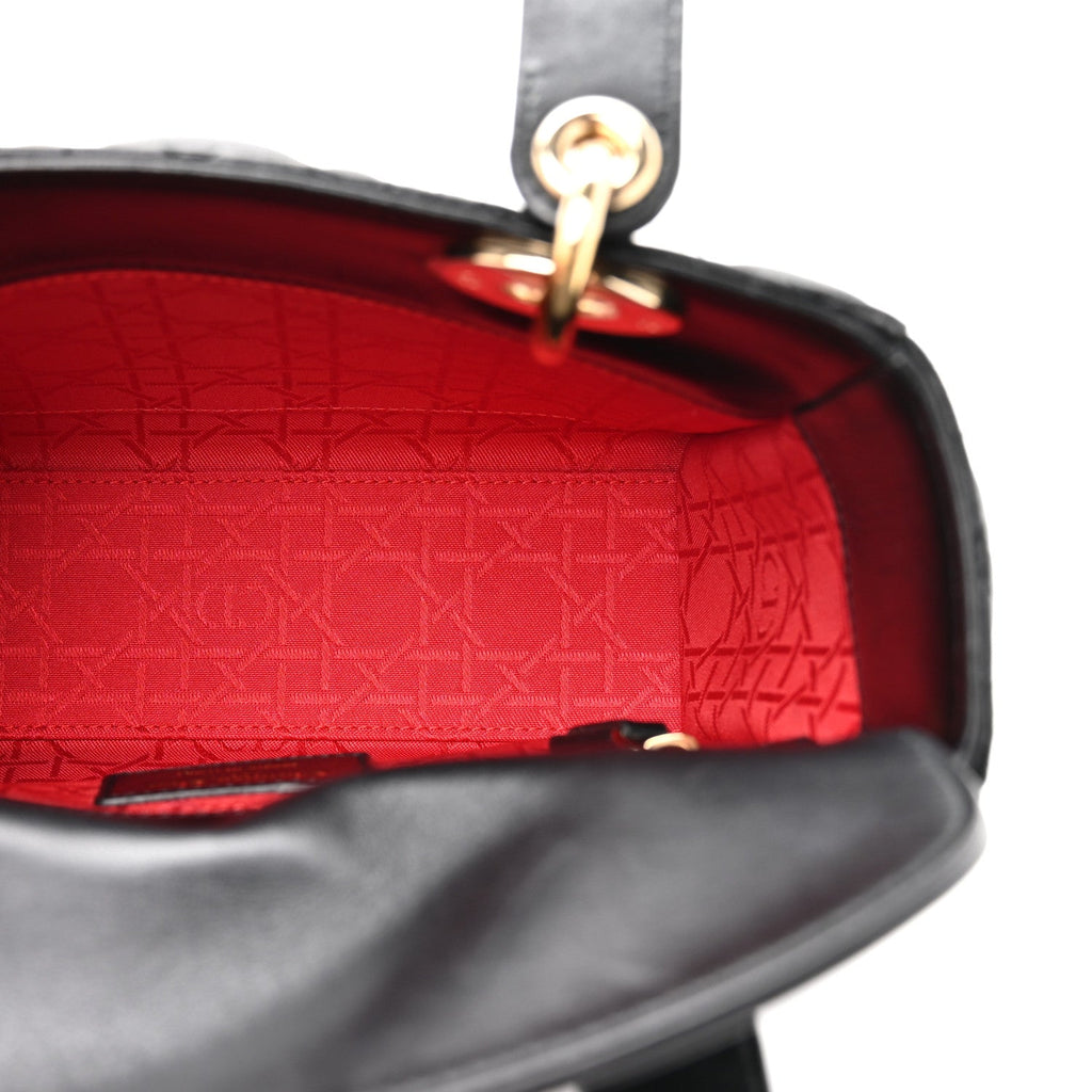 Lambskin Cannage Small Lucky Badges My Lady Dior Black wholesalehk.shop