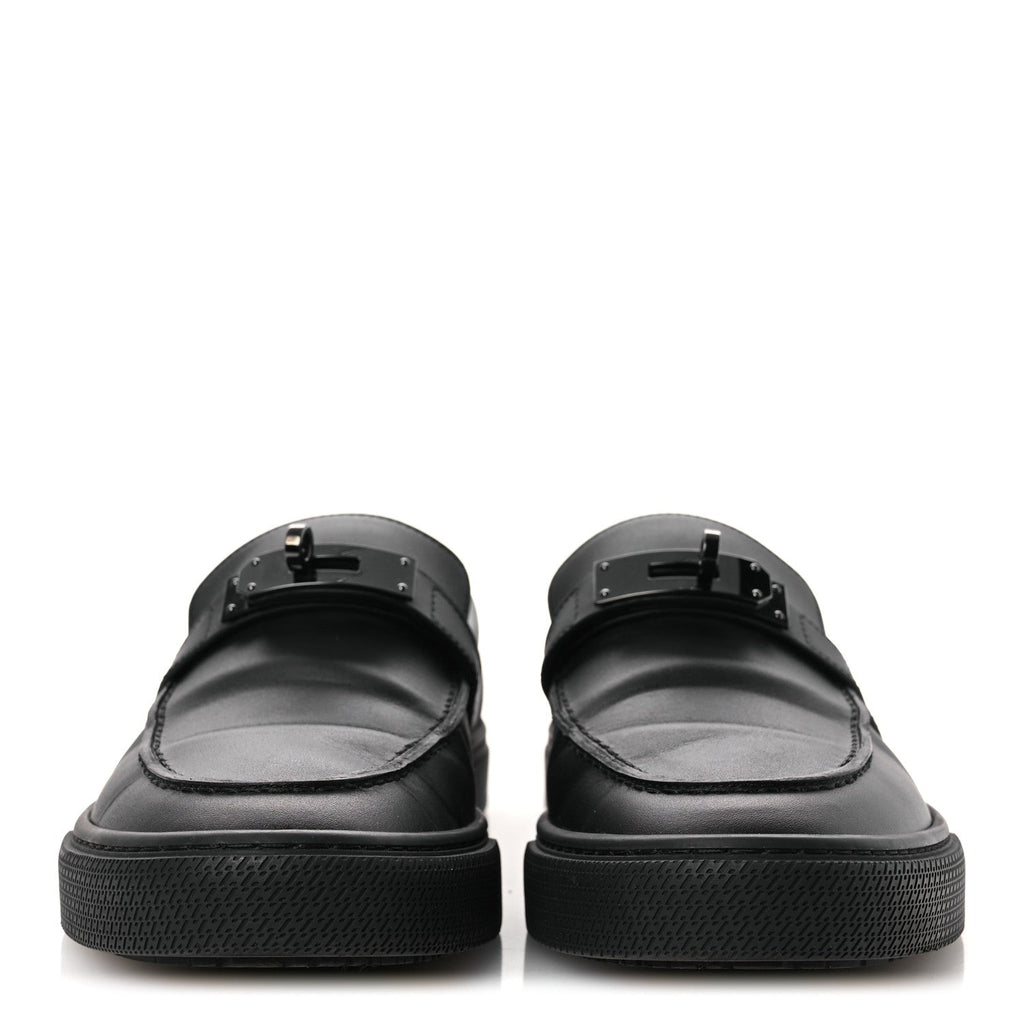 Calfskin Mens Game Slip On Sneakers 40 Black wholesalehk.shop
