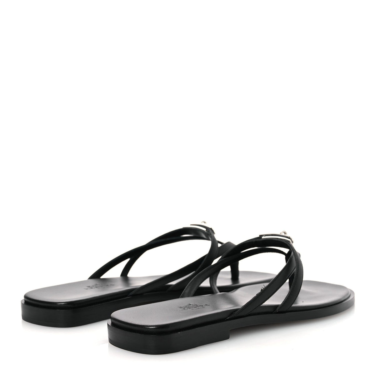 Calfskin Miss Sandals 37 Black wholesalehk.shop