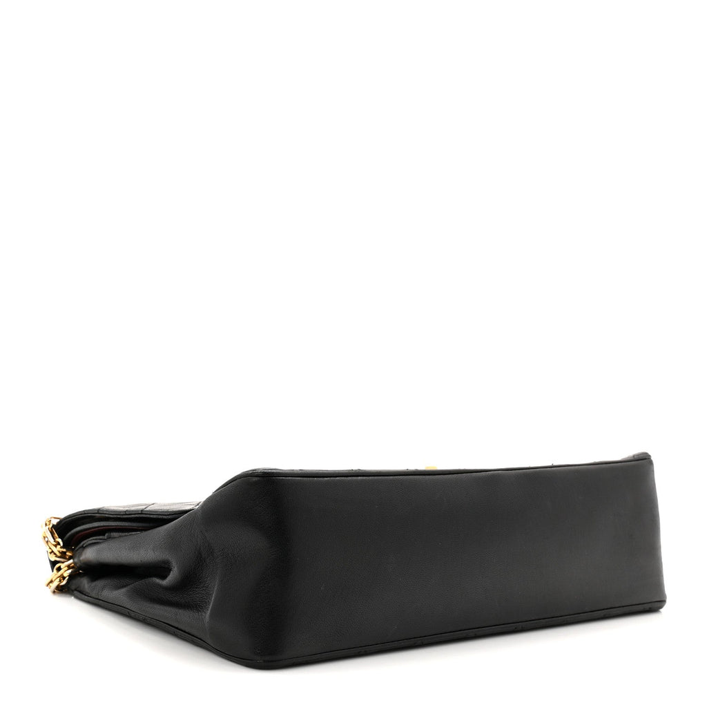 Lambskin Quilted Medium Double Flap Bijoux Chain Black wholesalehk.shop