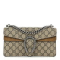 GG Supreme Monogram Suede Crystal Small Dionysus Shoulder Bag Beige Ebony Taupe wholesalehk.shop