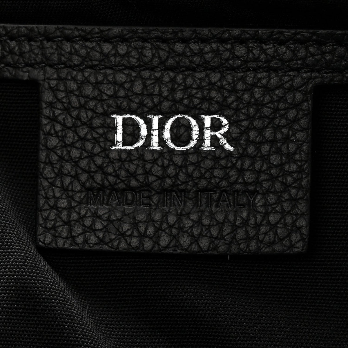 Grained Calfskin Oblique Saddle Messenger Black wholesalehk.shop