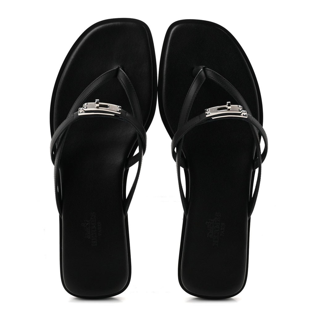 Calfskin Miss Sandals 38 Black wholesalehk.shop