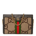 Monogram Jumbo GG Textured Dollar Calfskin Web Small Ophidia Chain Shoulder Bag Camel Ebony New Acero wholesalehk.shop