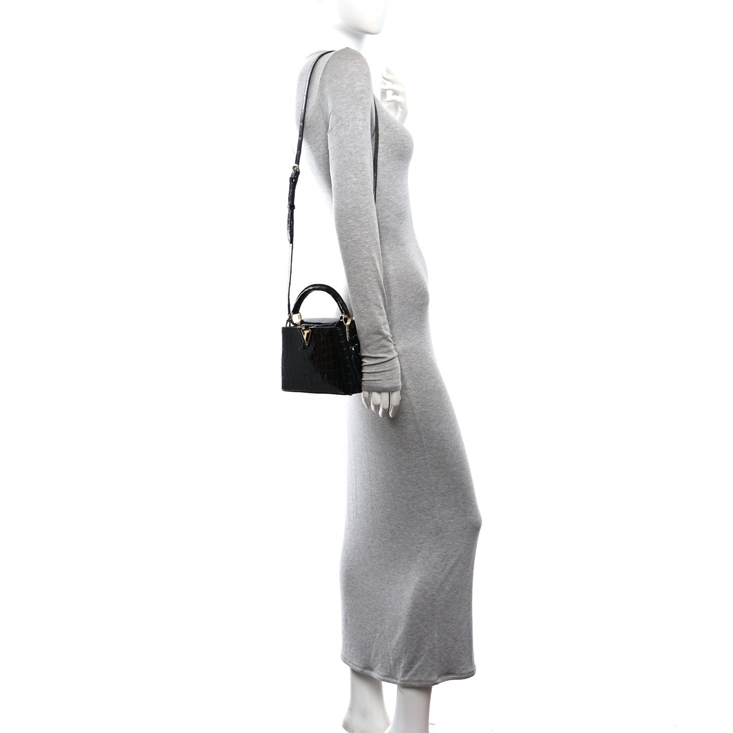 Crocodile Mini Capucines Black £¨ Direct shipment via from wholesalehk.shop
