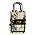 Canvas Embroidered Pixel Zodiac Mini Book Tote Phone Bag Latte Multicolor £¨ Direct shipment via from wholesalehk.shop