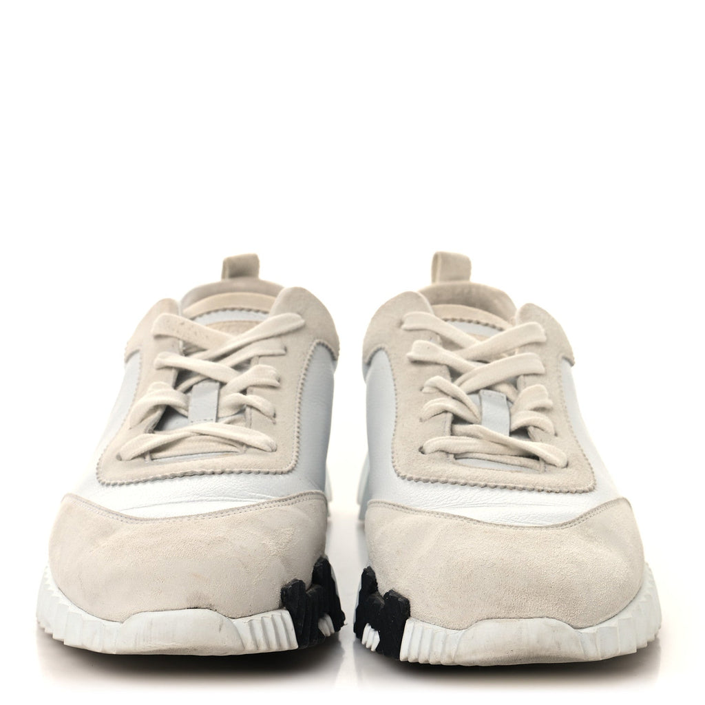 Calfskin Suede Goatskin Bouncing Sneakers 39 White wholesalehk.shop