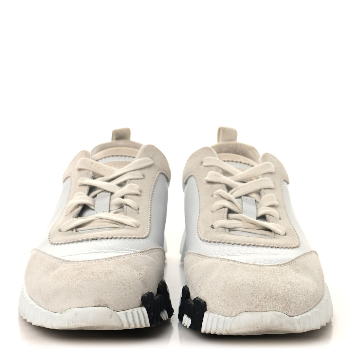 Calfskin Suede Goatskin Bouncing Sneakers 39 White wholesalehk.shop