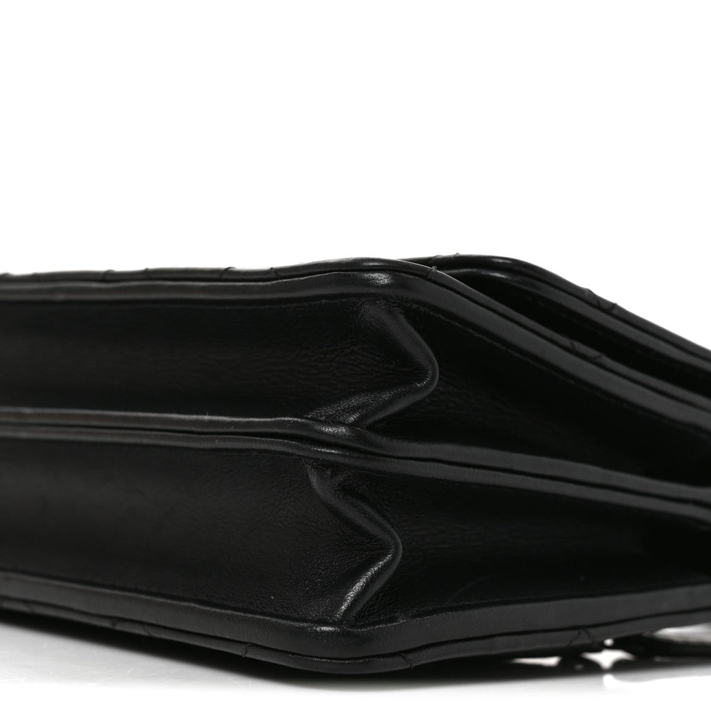 Aged Calfskin Quilted Mini Reissue Wallet On Chain WOC So Black wholesalehk.shop