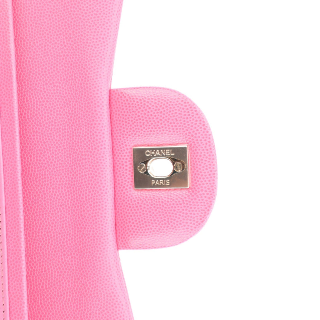 Caviar Quilted Jumbo Double Flap Pink wholesalehk.shop