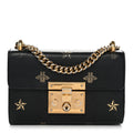 Grained Calfskin Bee Star Small Padlock Shoulder Bag Black £¨ Direct shipment via from wholesalehk.shop
