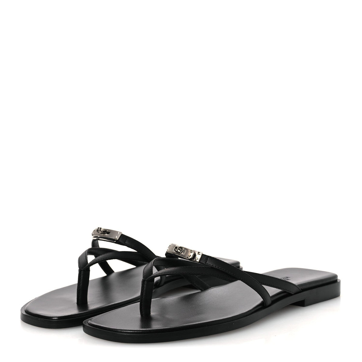 Calfskin Miss Sandals 37 Black wholesalehk.shop